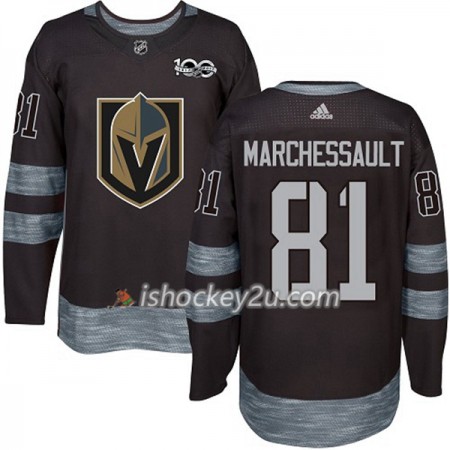 Mænd NHL Vegas Golden Knights Trøje Jonathan Marchessault 81 1917-2017 100th Anniversary Adidas Sort Authentic